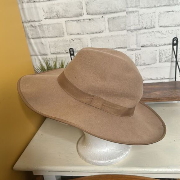 A New Day Brown Wool Wide Brimmed Hat - Picture 4 of 6